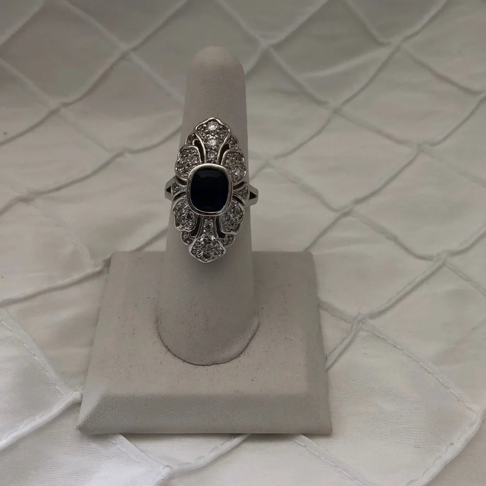 Nolan Miller Silver and Blue Ring - Picture 2 of 8